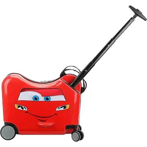 Disney's Cars Lightning McQueen Ride-On 18" Suitcase For Kids & Toddlers