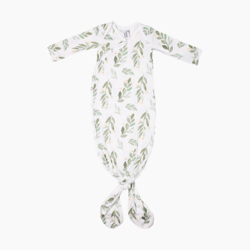 Copper Pearl Printed Knotted Gown - Fern, 0-4 M