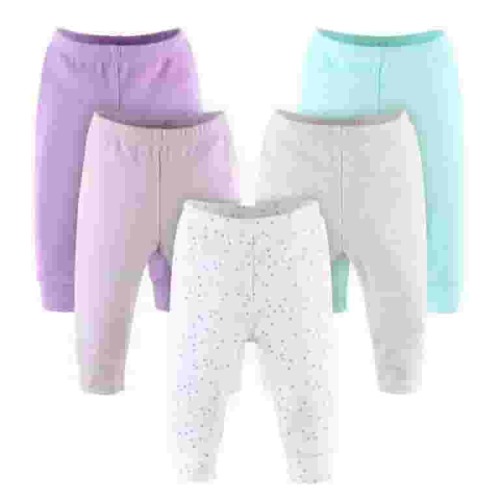 The Peanutshell Baby Boy or Baby Girl Pants Set, 5 Pack, Pastel