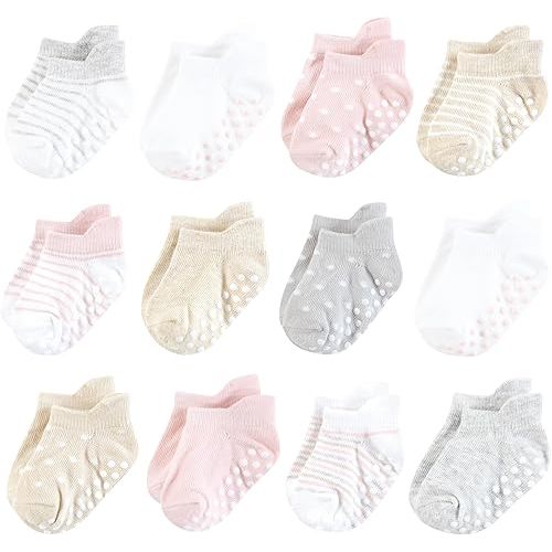 Hudson Baby Unisex Baby Non-Skid No-Show Socks