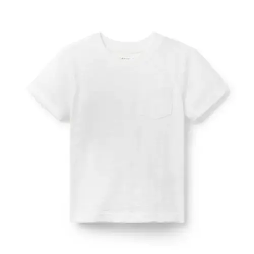 Boy White The Slub Tee by Janie and Jack