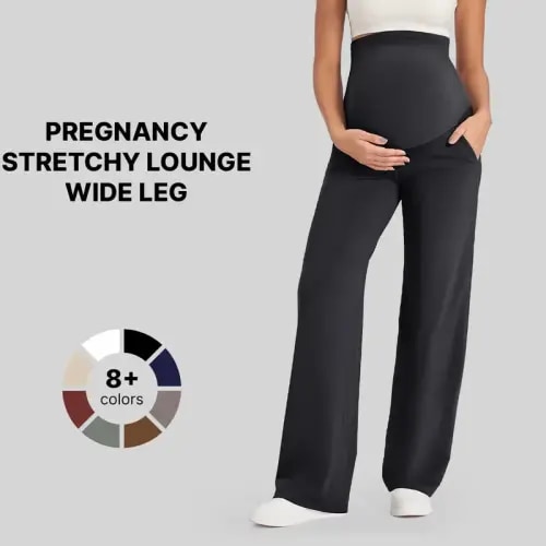 G4Free Maternity Wide Leg Pants for Comfortable Pregnancy Pregnant - TikTok Shop