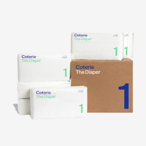 Coterie Ultra Soft Diapers, Monthly Supply - Size 1, 198 Count