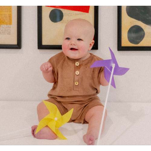 Dillon Romper in Brown