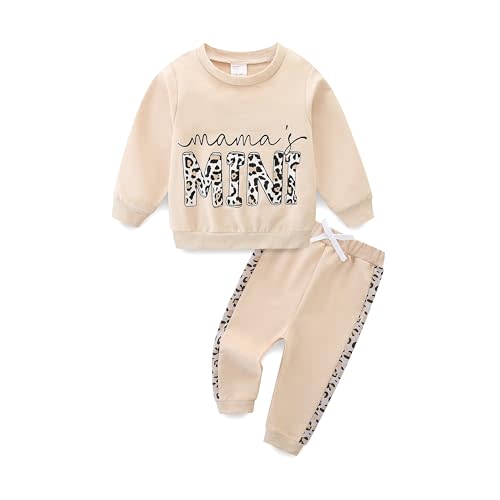 CIZENOFURS Toddler Baby Girl Clothes Fall Winter Long Sleeve Sweatshirt with Pants Set Girls Cute Print Outfits 6M-4Years