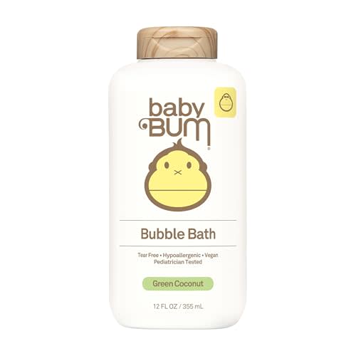 Sun Bum Baby Bum Bubble Bath - Foaming Bubble Bath for Sensitive Skin with White Ginger - Natural Fragrance - Gluten Free and Vegan - 12 oz