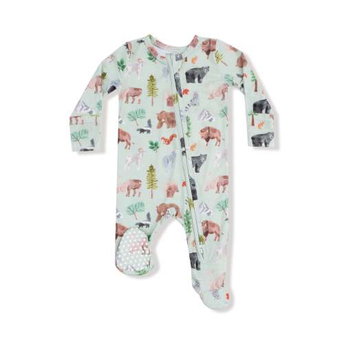 2 Way Zipper Footie - American Woodland Animals – Bumps N Bundles