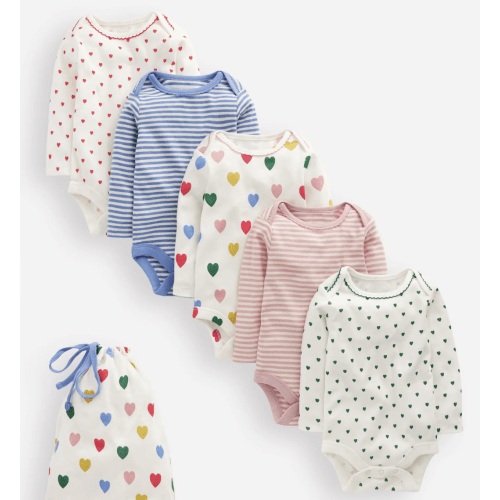 5-pack Bodies-Multi Hearts | Boden USA