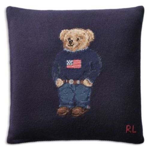 Polo Bear Wool Decorative Throw Pillow, 20" x 20"