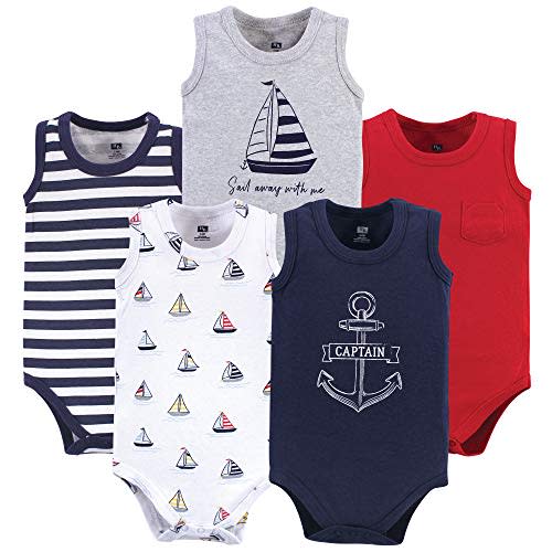 Hudson Baby Unisex Baby Cotton Sleeveless Bodysuits