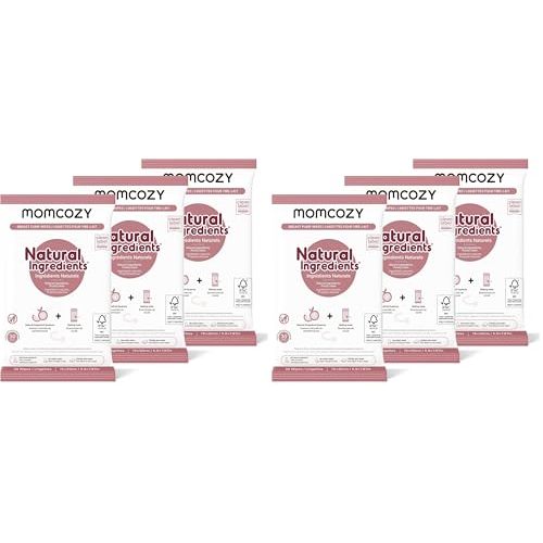 Momcozy Natural Breast Pump Wipes for Pump Parts Cleaning On-the-go, Flash Clean & Resealable Wipes (Pack of 180)