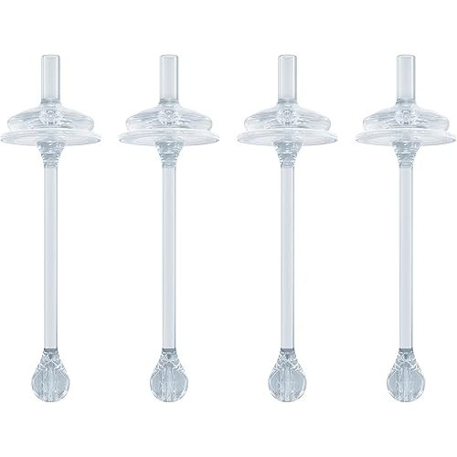 NUK Learner Cup Soft Silicone Replacement Straws, 4-Pack, BPA-free, Dishwasher-safe, Compatible with NUK 10oz. Straw Learner Cup