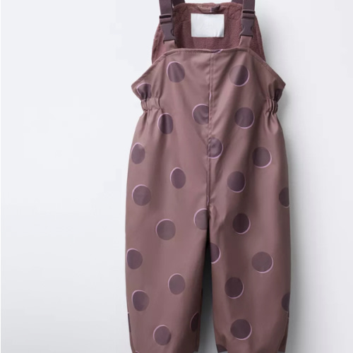 WATER RESISTANT POLKA DOT RUBBERIZED OVERALLS - Dusty mauve | ZARA United States