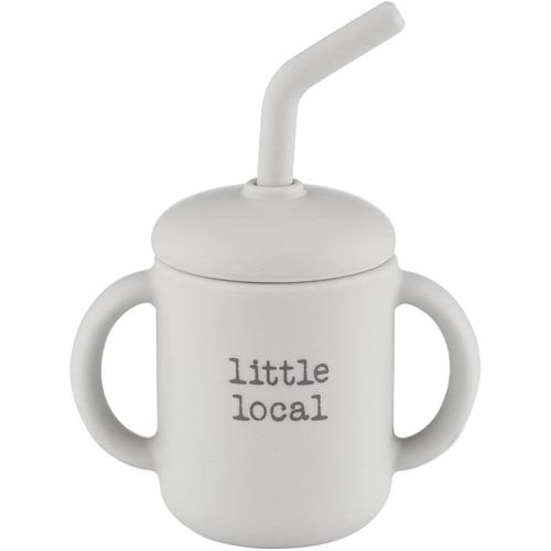 Stephan Baby 100% Silicone Training Cup Lid & Straw for Babies Toddlers, 4-Ounce, Little Local