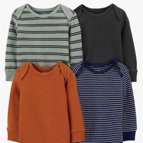 Simple Joys by Carter's Baby 4-Pack Long-Sleeve Thermal Bodysuit