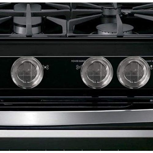 Clear Stove Knob Covers (5 Pack) Child Safety Guards, Large Universal Design - Baby Proof by Jool Baby