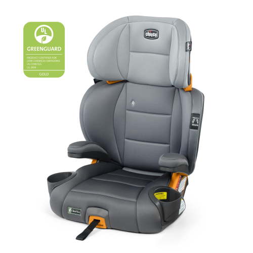 Chicco KidFit ClearTex Plus 2-in-1 Belt Positioning Booster Car Seat - Drift (Grey), New