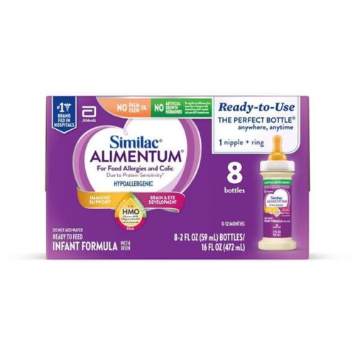 Similac Alimentum Ready to Feed Infant Formula Bottles - 2 fl oz Each/8ct: Gluten-Free, Kosher, Halal, Growth Support