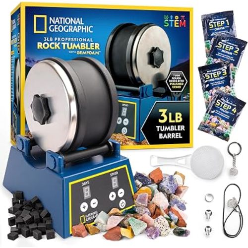 National Geographic 3 Lb. Rock Tumbler Kit for Kids and Adult Beginners