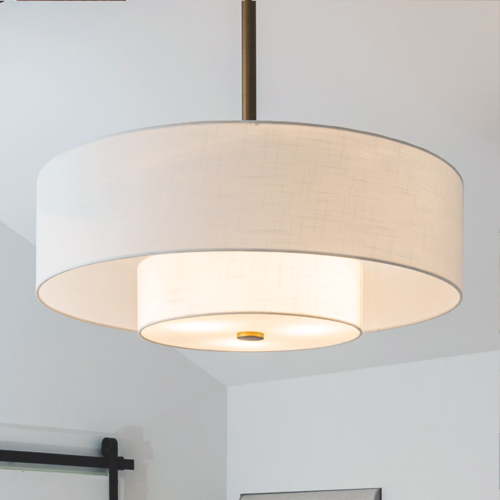 Hunter - Brookside Indoor Ceiling Fan With Light, Remote, 30-inch, Luxe Gold, Casual-style, 3-speed WhisperWind Motor, 52974, for living rooms, bedrooms, home offices, kitchens