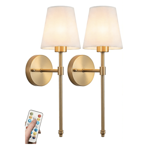 HIFCTRN Wireless Wall Sconces - Set of Two