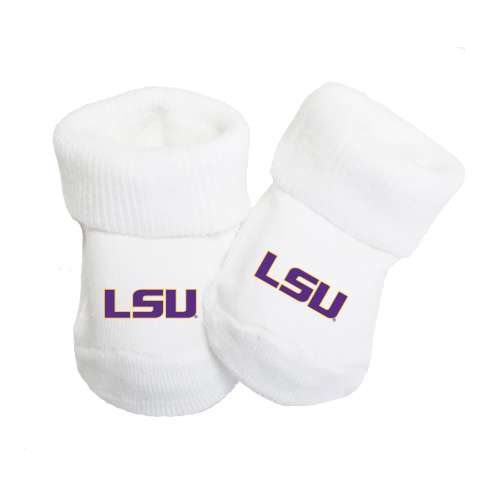 Future Tailgater LSU Tigers Collegiate Licensed Baby Toe Bootie Socks 0-9 Months