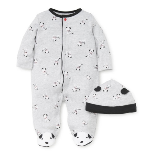 Dalmatian Footed One-Piece and Hat