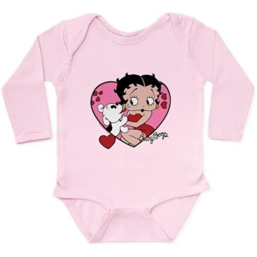 CafePress Betty Boop Pudgy Love Cute Long Sleeve Infant Baby Bodysuit Romper