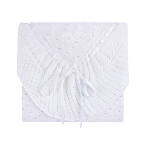 Pointelle Knit Ruffle Blanket | Feltman Brothers