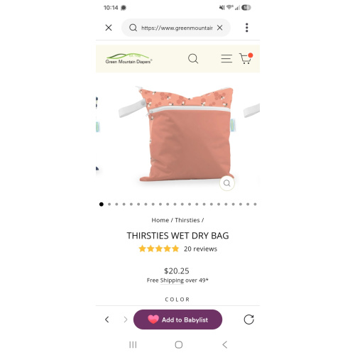 Thirsties Wet Dry Bag