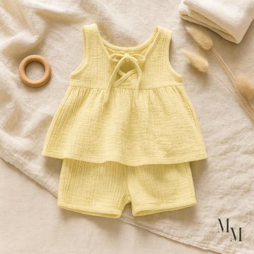 Linen Clothing For Toddlers Summer Outfit For Girls 2 Piece Matching Set Organic Children’s Clothing Casual Outfits For Girls Cute Clothing