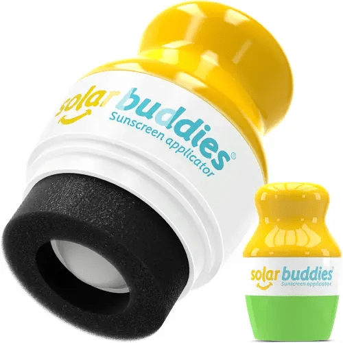 Solar Buddies Sunscreen Applicator - Single Green - Refillable Roll on Sponge Sunscreen, Suncream & Lotion Applicator For Kids, Adults & Families - Holds 3.4fl oz, Perfect Size for Travel