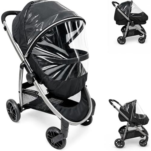 Rain Cover for Graco Modes Pramette, Modes Nest, and Modes Element by SASHA'S - Zipper Access, Ventilation Holes, High Performance Weather Shield (Stroller Not Included)