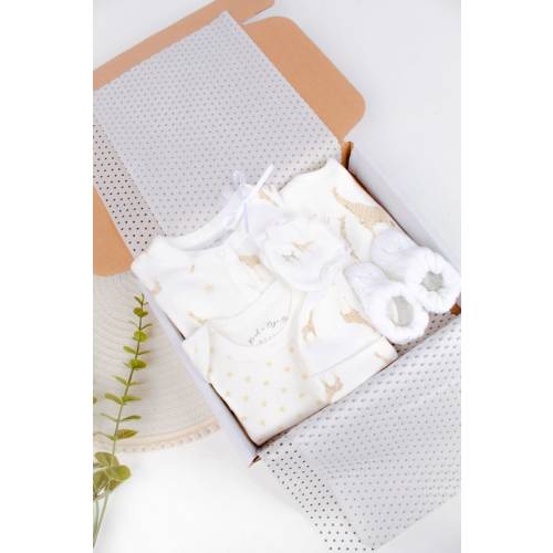 New Baby Cream Unisex Gift Wrapped Clothing Set With White - Etsy