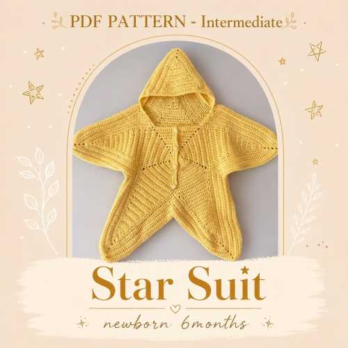 Crochet Baby Starsuit Pattern | Newborn to 6 Months (PDF Download)