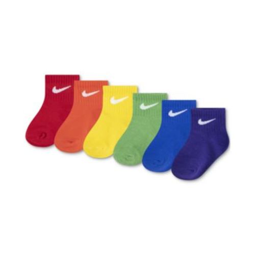 Baby and Toddler Kids 6-Pack Swoosh Ankle Socks