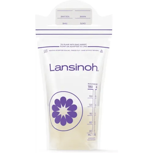 Lansinoh Breastmilk Storage Bags, 200 Count Value Pack, Baby Essentials, Leak-Proof, Fast Freeze & Thaw Breast Milk Bags for Baby Bottle Feeding, Strength & Stretch, 6 Ounce