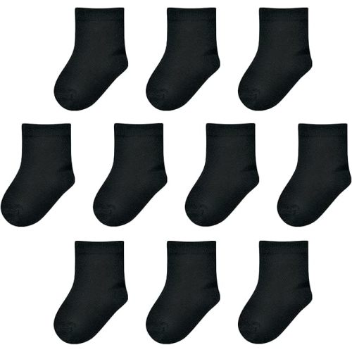 Baby Socks Infant White Crew Socks Baby Girls Soft Newborn Dress Sock Boys Baptism 0-12 Months 10 Pack