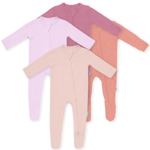 Baby Zipper Footie Pajamas, Supersoft Bamboo Rayon Baby Footed Pjs Boy – PurComfy