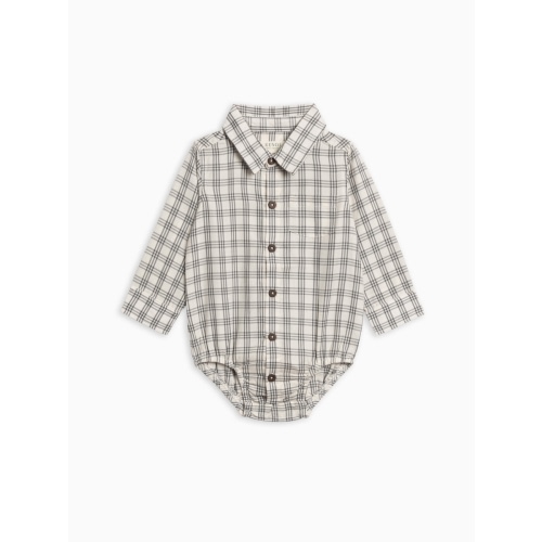 (6-12 M) Theo Poplin Collar Bodysuit