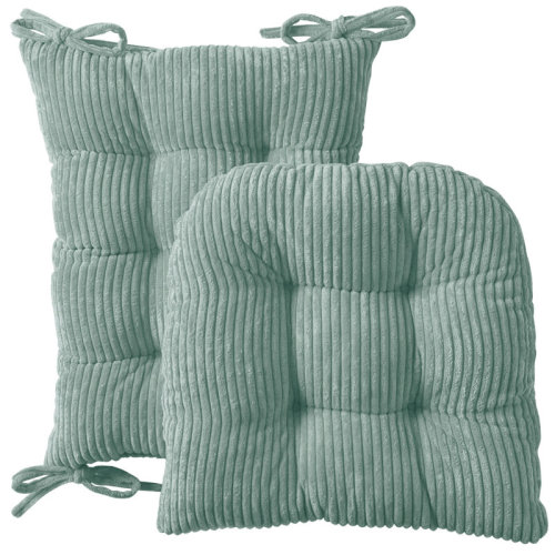 Mercer41 Velvet Rocking Chair Cushion 2 Piece Tufted Non Slip Set of Upper and Lower Cushions & Reviews | Wayfair