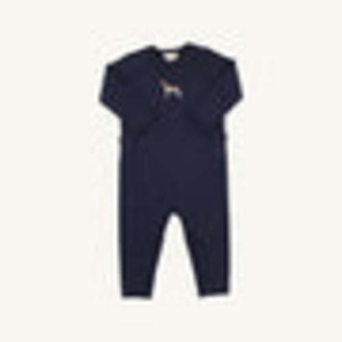 Rayburn Romper - Nantucket Navy with Dog Embroidery