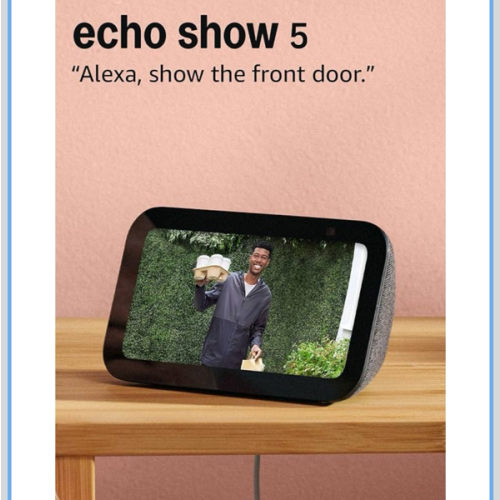 Amazon Echo Show 5 (newest model), Smart display, Designed for Alexa+, 2x the bass and clearer sound, Charcoal