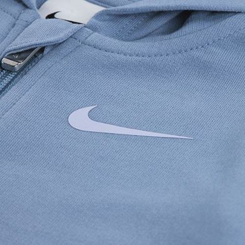 Newborn Baby Nike Essentials French Terry Hooded Long Sleeve Zip Up Coverall