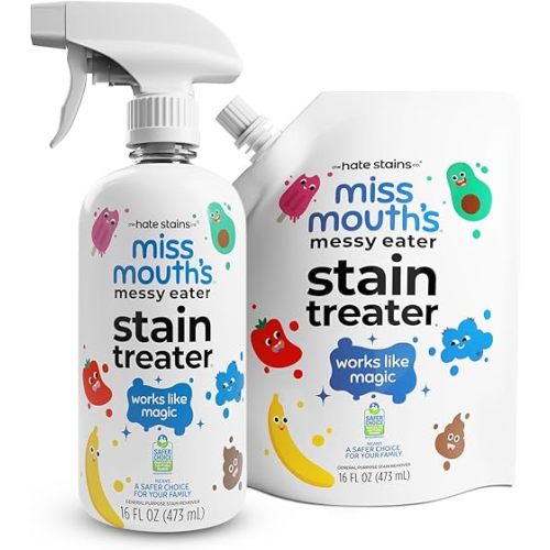 Miss Mouth's Messy Eater Stain Treater - 16oz Spray and 16oz Refill Pouch