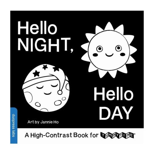 Hello Night, Hello Day - (High-Contrast Books) by Duopress Labs (Board Book)