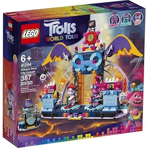 LEGO Trolls World Tour Volcano Rock City Concert 41254, Cool Trolls Toy Building Kit for Kids (387 Pieces)