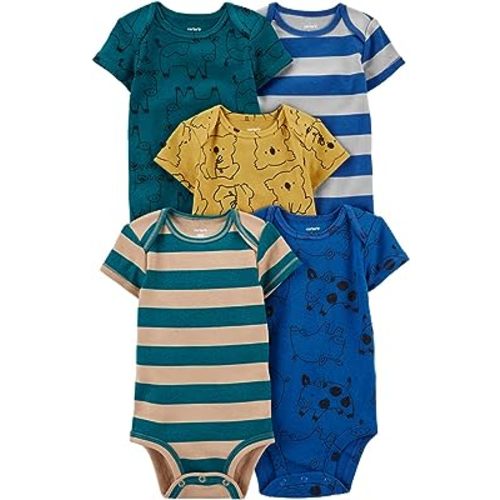Carter's Baby Boys 5-Pack Original Short Sleeve Bodysuits