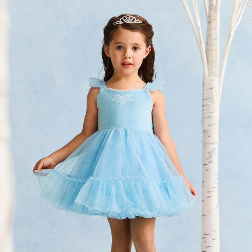 Disney Frozen Elsa Velour Petticoat Dress