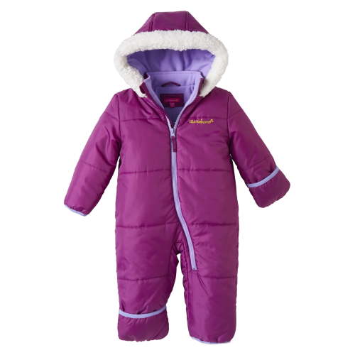 Pink Platinum Baby Girls' Puffer Snowsuit with Hood, Infant